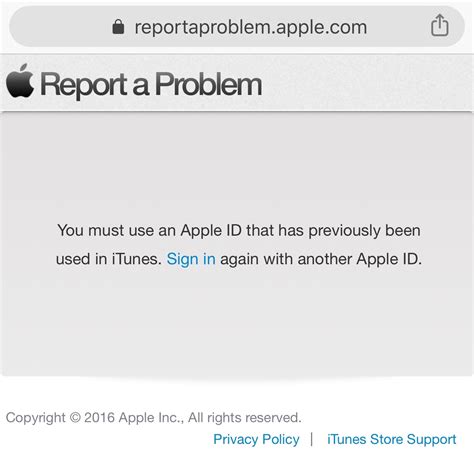report problem apple